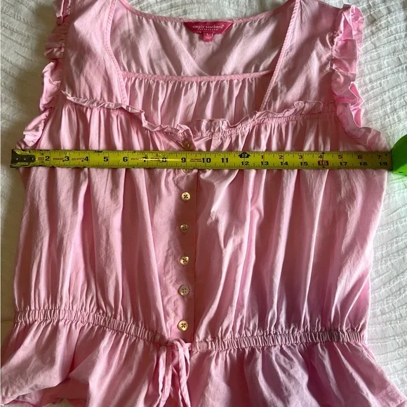 Simply Southern Pink Sleeveless Top - Size Large - Picture 7 of 11